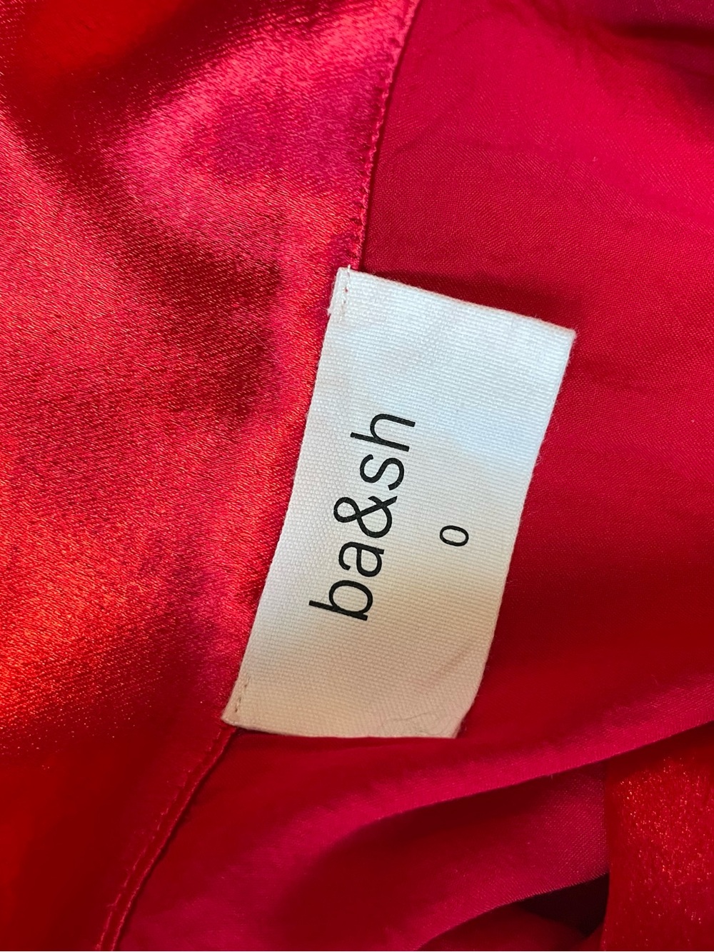 ba&sh Hot Pink Satin Waist-Tie Mini Skirt - Picture 3 of 9